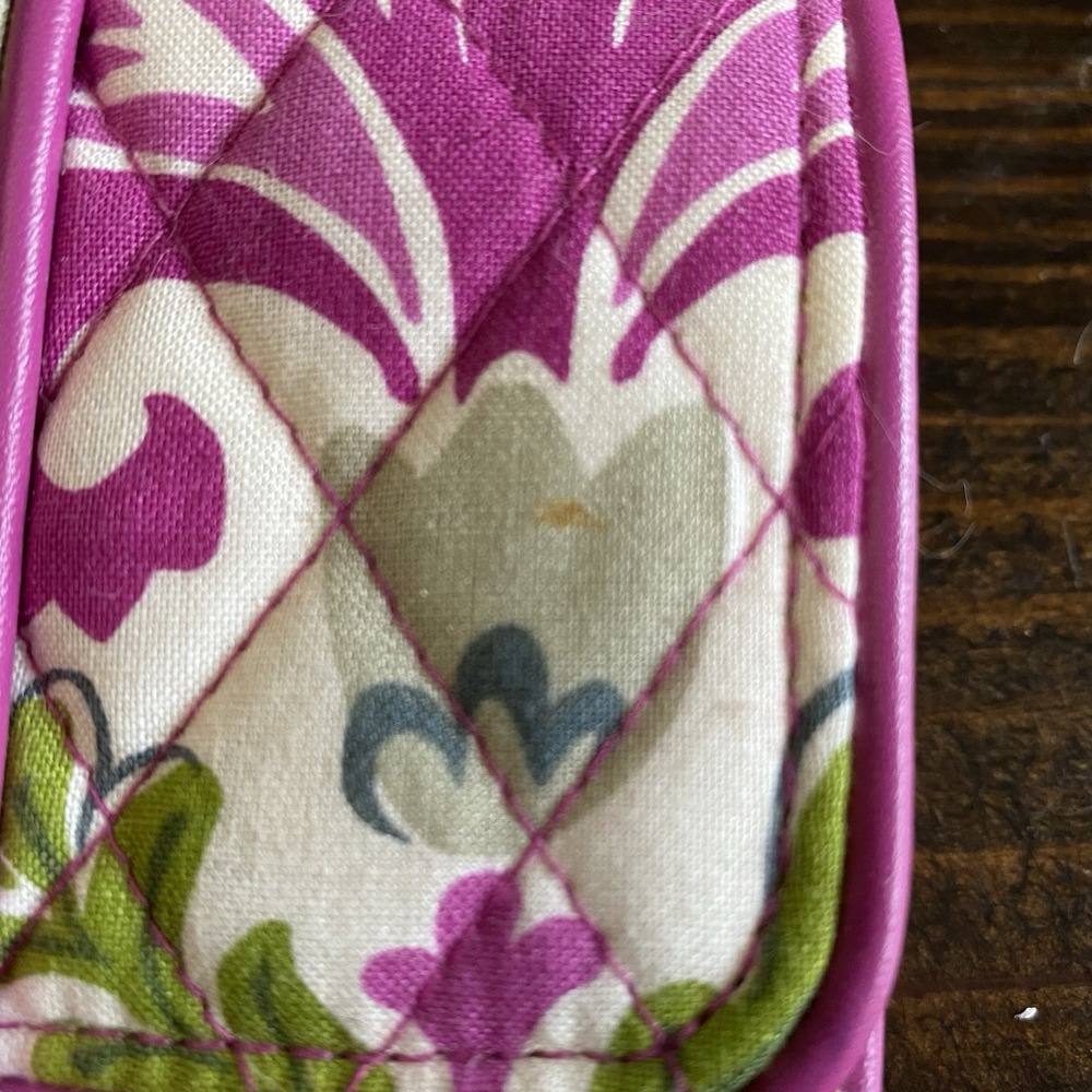 Vera Bradley Turnlock Crossbody Wallet Julep Tulip Pink White Green Floral Print - Picture 3 of 10